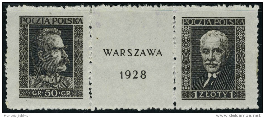 Neuf Avec Charnière N° 240/1, La Paire Varsovie 1928 Avec Logo T.B. - Autres & Non Classés