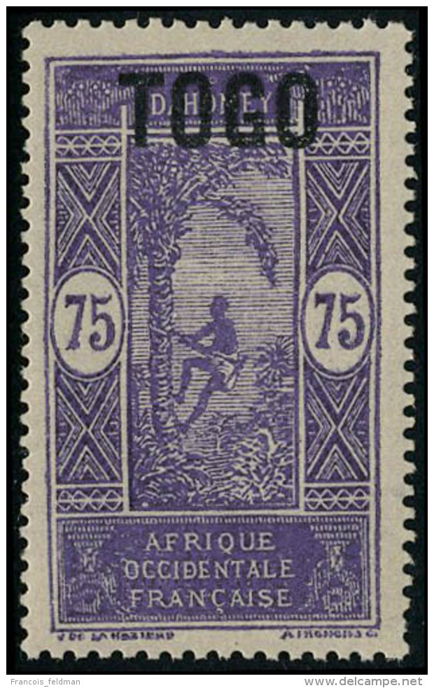 Neuf Avec Charnière N° 114a, 75c Violet Variété Sans La Surcharge 60, T.B. - Autres & Non Classés