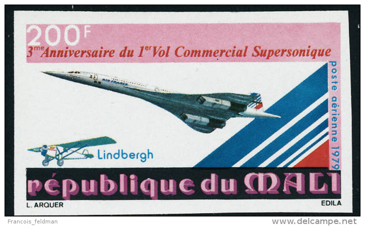Neuf Sans Charnière N° 351/53. La Série Concorde Complète Non Dentelée + La... - Autres & Non Classés