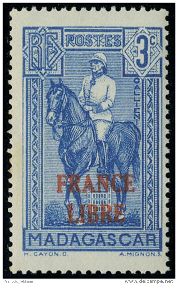 Neuf Sans Charnière N° 243, 3c Bleu France Libre, T.B. Maury - Autres & Non Classés