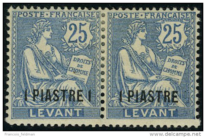 Neuf Avec Charnière N° 17d, Variété 1 Piastre Tenant à 1 Piastre 1, T.B. - Autres & Non Classés