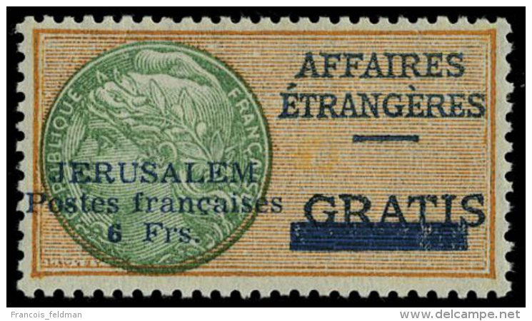 Neuf Sans Charnière N° 1, 6f Orange Et Vert, Bureau Consulaire, Superbe, Rare, Signé Brun - Autres & Non Classés