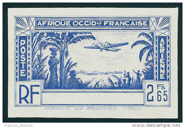 Neuf Sans Gomme Type PA De 1940, 2f65 Bleu, Sans Légende Côte D'Ivoire, ND, Non émis, T.B. - Other & Unclassified