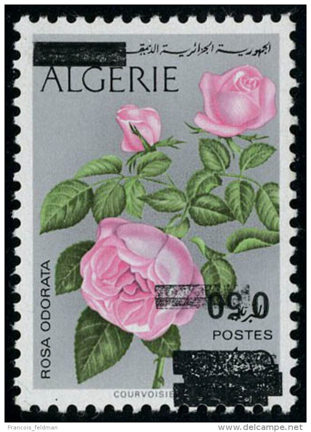 Neuf Sans Charnière N° 598a, 0.50 Sur 40c Roses Surcharge Renversée, T.B. Signé Calves - Altri & Non Classificati