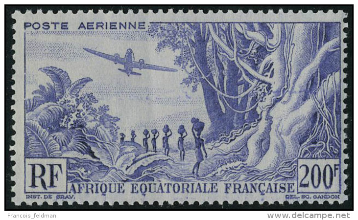 Neuf Sans Charnière N° 52B, 200f Caravane De Porteurs, Violet Au Lieu De Bleu, T.B. Maury - Autres & Non Classés