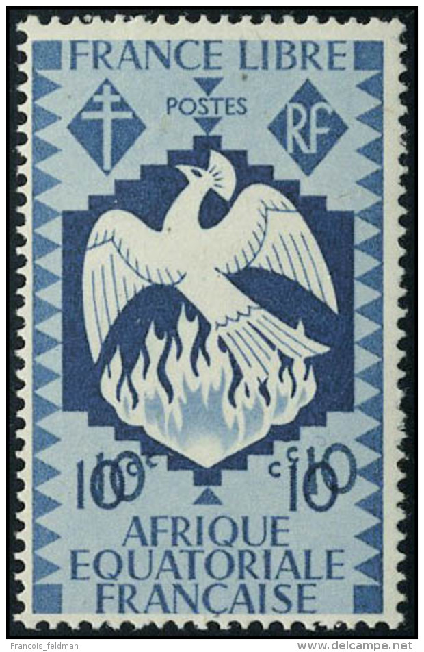 Neuf Sans Charnière N° 142a, 10c Bleu Gris Double Impression De La Valeur T.B. - Autres & Non Classés