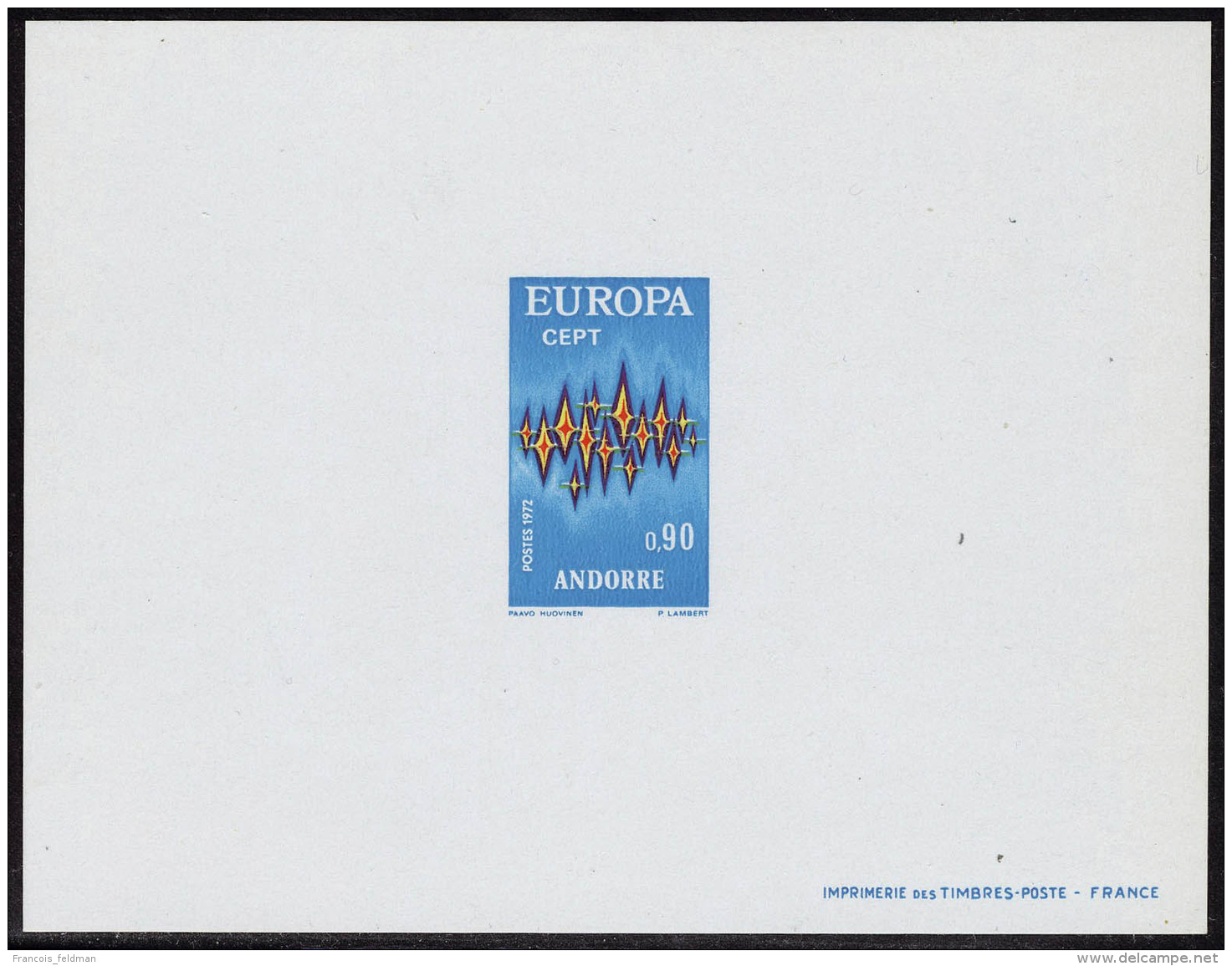 N° 217/18, épreuves De Luxe EUROPA 1972 - 1978 Complet 7 Paires, T.B. - Autres & Non Classés