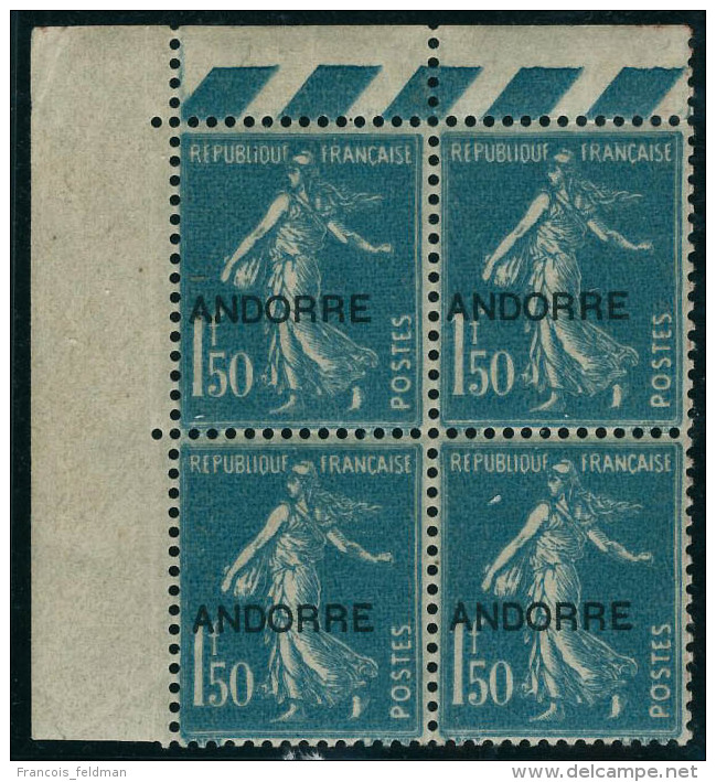 Neuf Sans Charnière N° 13, 1.50 Semeuse, Bloc De 4, Cdf, T.B. - Other & Unclassified