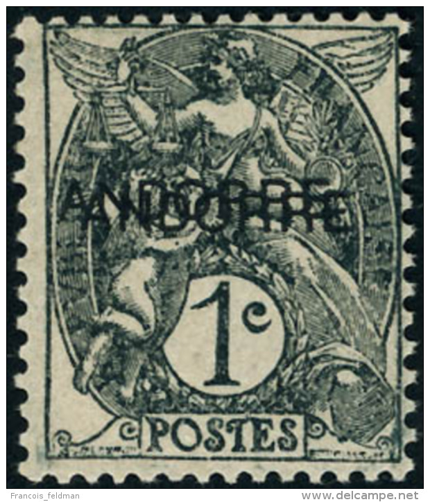 Neuf Sans Charnière N°2a. 1c Type Blanc, Double Surcharge. Légère Adhérence. T.B.... - Autres & Non Classés