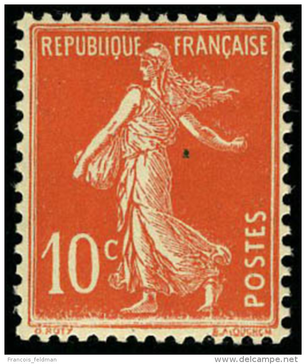 Neuf Sans Charnière N° 138f, 10c Rouge Semeuse Type II T.B. - Autres & Non Classés