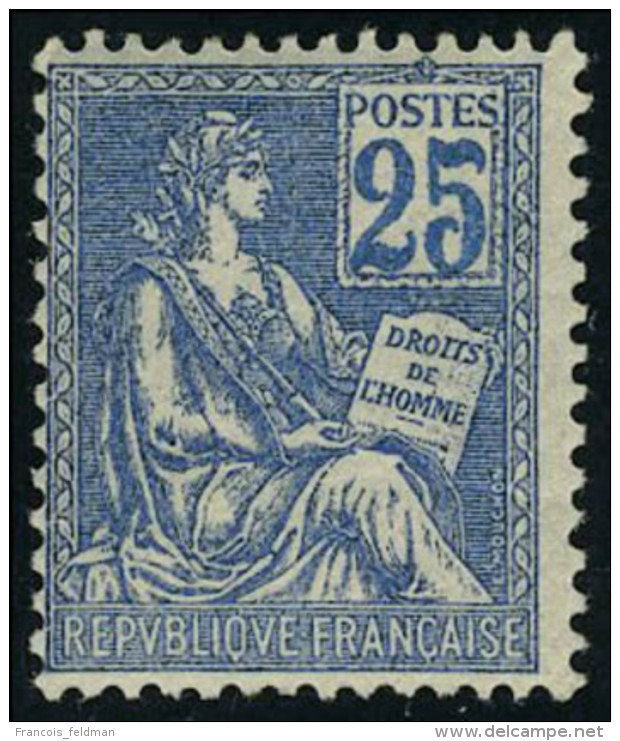 Neuf Sans Charnière N° 114, 25c Bleu Nuance Foncée, T.B. - Autres & Non Classés