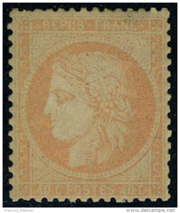 Neuf Avec Charnière N° 38b, 40c Orange Terne, Qq Dents Lég. Courtes - Autres & Non Classés