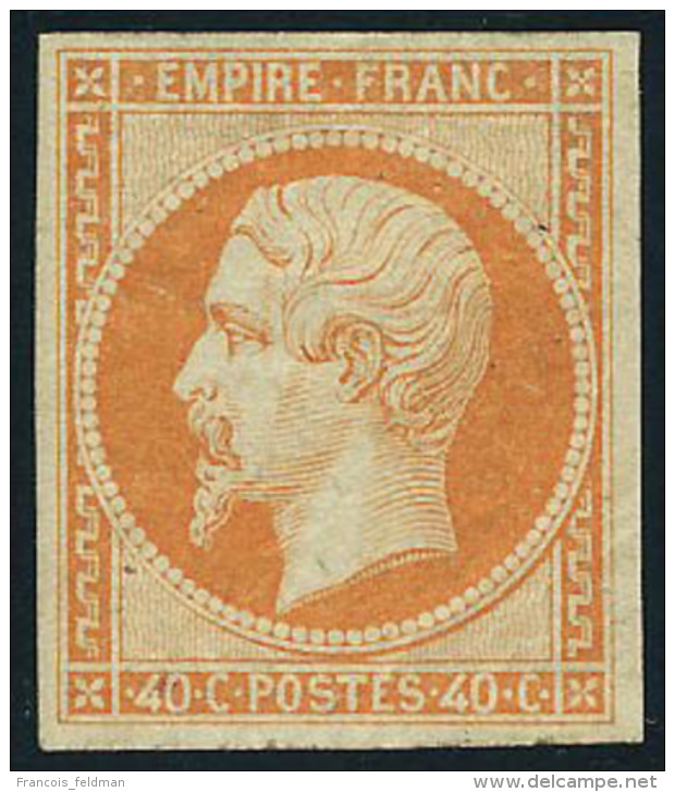 Neuf Avec Charnière N° 16, 40c Orange, Très Frais, T.B. Signé JF Brun - Autres & Non Classés