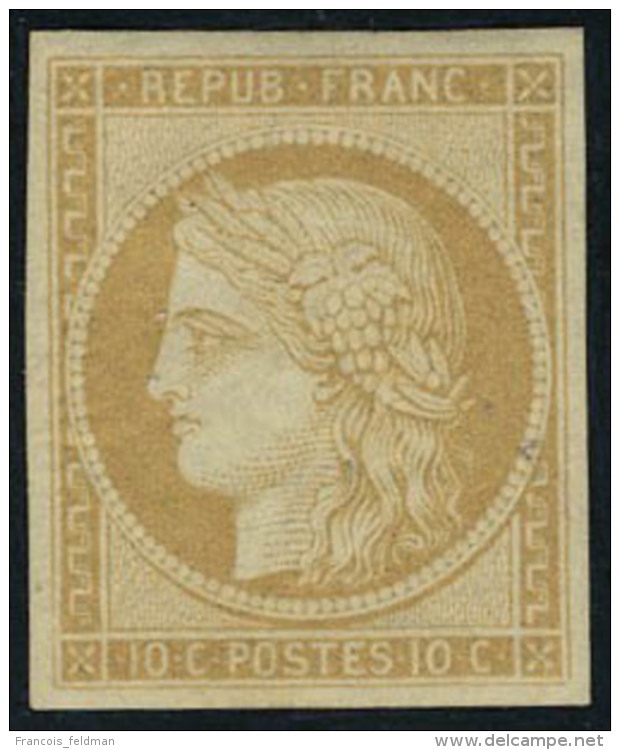 Neuf Avec Charnière N° 1f, 10c Bistre Réimpression T.B. - Altri & Non Classificati