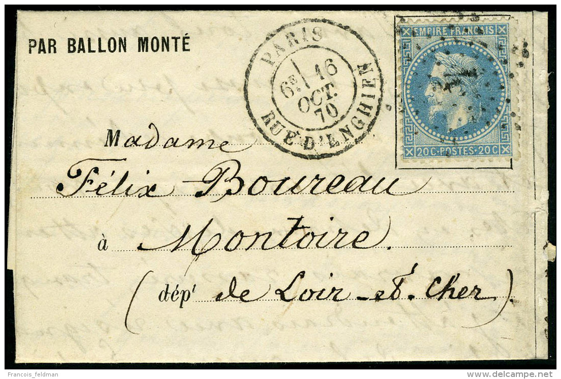 Lettre Le Victor Hugo, Càd Paris R D'Enghien 16 Oct 70, Pour Montoire (L Et Ch), Arrivée 22 Oct 70,... - Autres & Non Classés