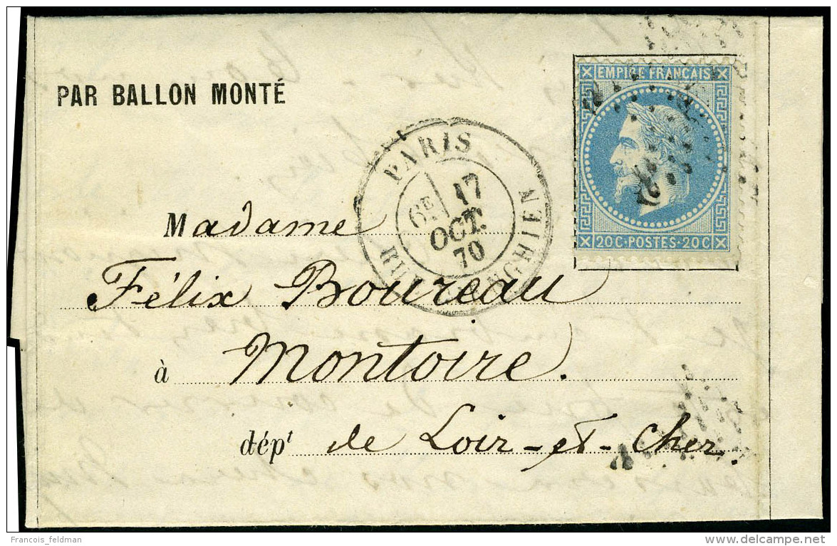 Lettre Le Victor Hugo, Càd Paris R D'Enghien 17 Oct 70, Pour Montoire (L Et Ch), Avec Arrivée, T.B. - Andere & Zonder Classificatie