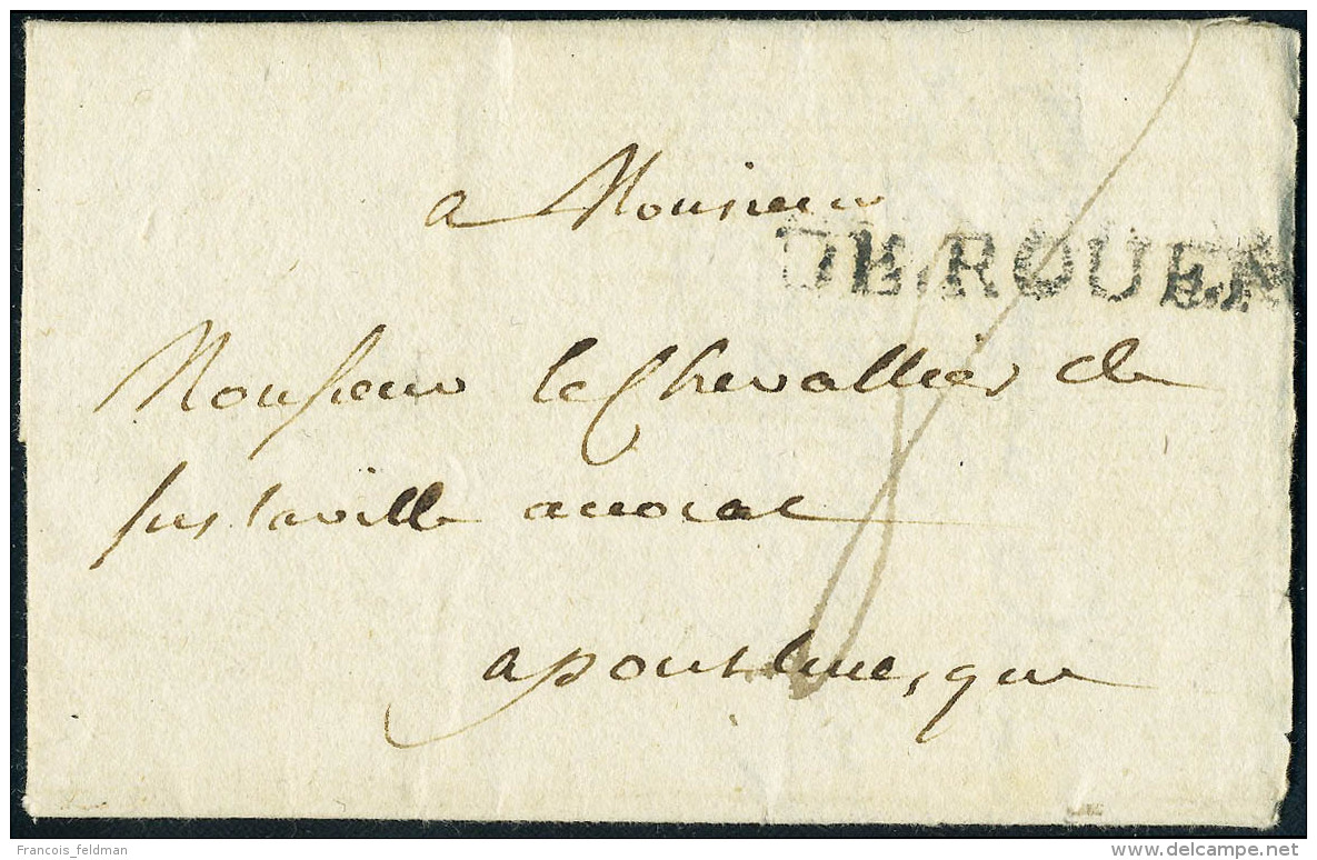 Lettre Marque Postale De Rouen (lenain N° 5), Datée De 1766 Pour Pont L'Evêque, T.B. - Andere & Zonder Classificatie