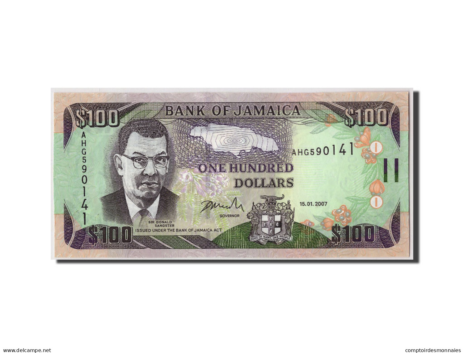 Billet, Jamaica, 100 Dollars, 2007, 2007-01-15, KM:84c, NEUF - Jamaica