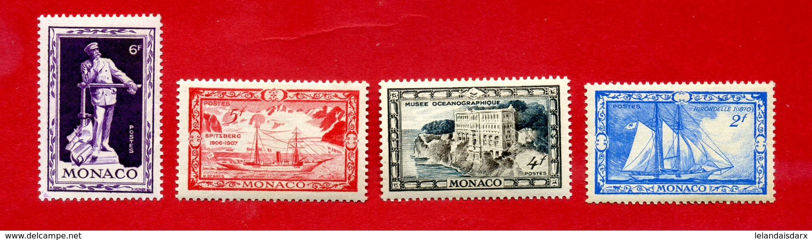 Neuf - Etat : **  Monaco  4 Timbres YT  326,324,327,328    P  650 - Unused Stamps