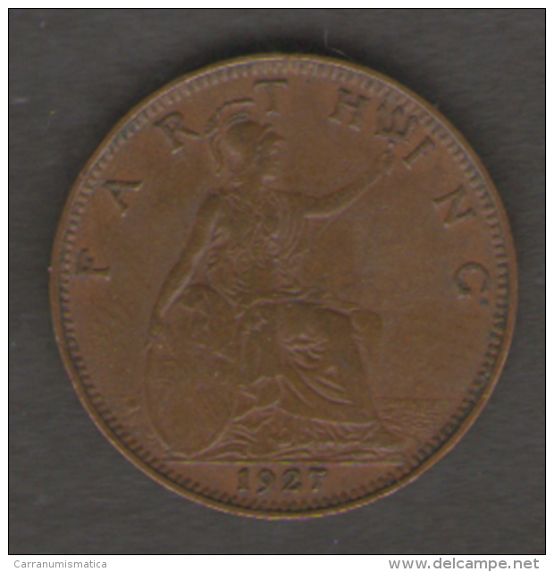 GRAN BRETAGNA FARTHING 1927 - B. 1 Farthing