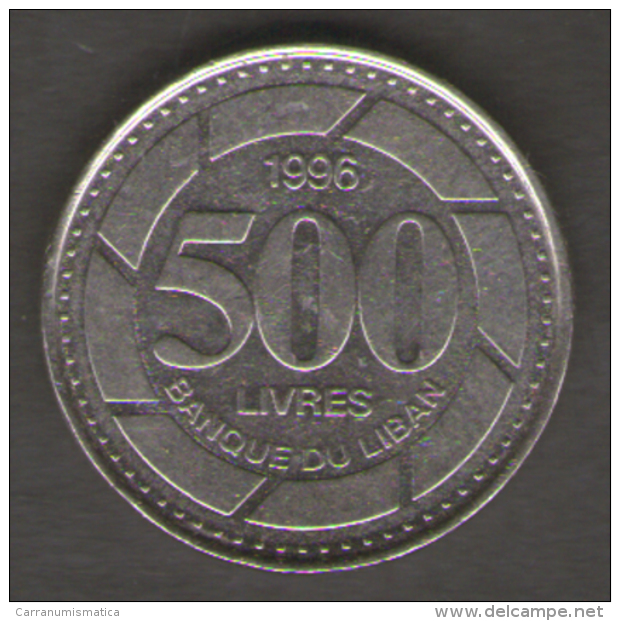 LIBANO 500 LIVRES 1996 - Libanon