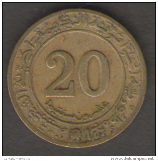 ALGERIA 20 CENTIMES 1972 - Algerien