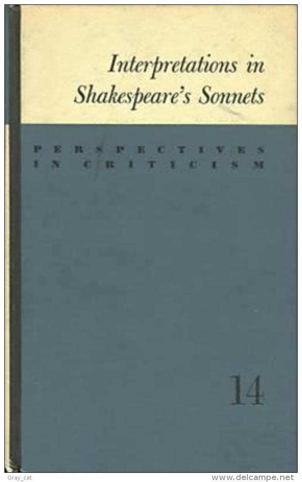 Interpretations In Shakespeare's Sonnets By Hilton Landry - Critiques Littéraires