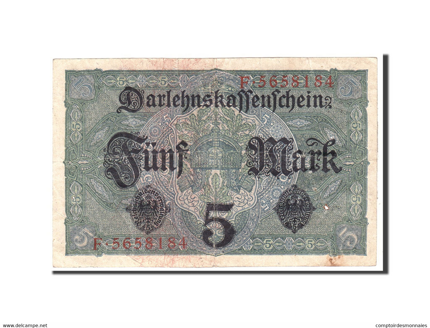 Billet, Allemagne, 5 Mark, 1917, 1917-08-01, KM:56a, TTB - 5 Mark