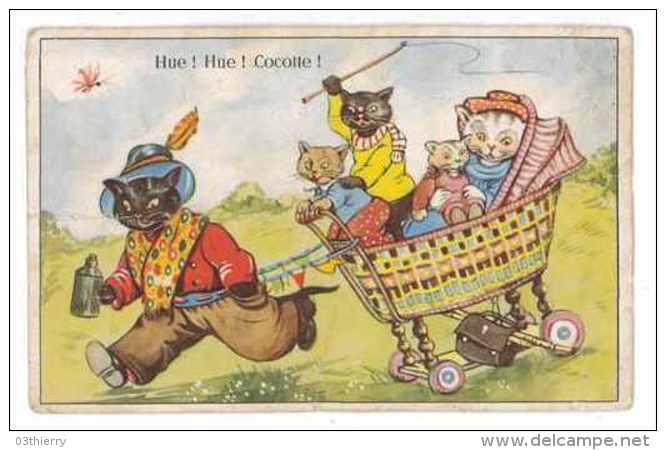 CPA HUMOUR ILLUSTRATEUR UNE FAMILLE DE CHATS - 1900-1949