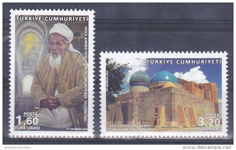 AC - TURKEY STAMP - 850th ANNIVERSARY OF KHOJA AHMED YESEVI'S DEATH MNH 26 JULY 2016 - Unused Stamps