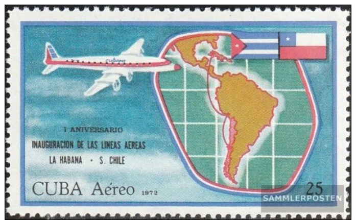 Kuba 1781 (completa Edizione) MNH 1972 Compagnia Aerea L'Avana-Santiago De Cile - Ungebraucht