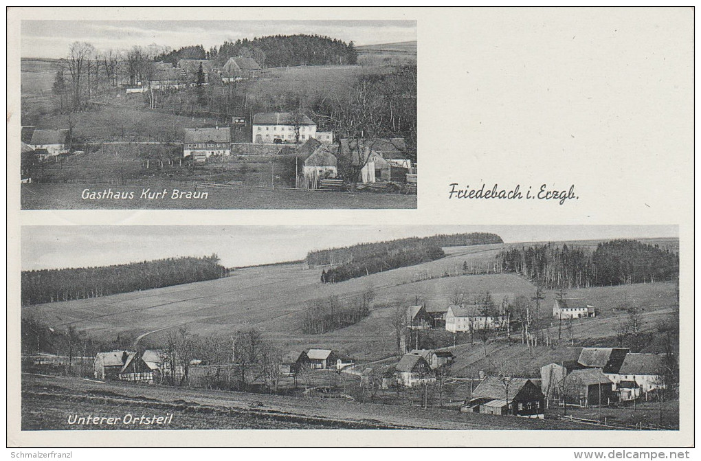 AK Erzgebirge Friedebach Gasthof Braun Bei Sayda Olbernhau Heidersdorf Neuhausen Rechenberg Mulda Voigtsdorf Zethau - Mulda (Erzgeb.)