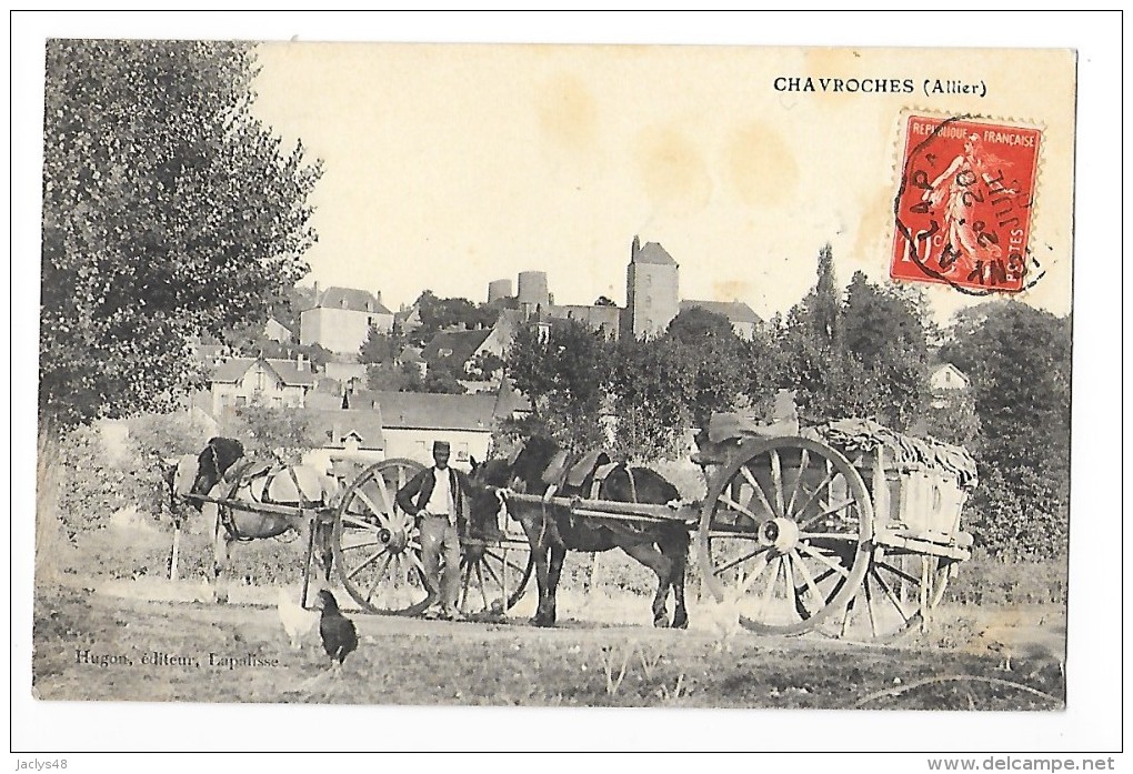 CHAVROCHES  (cpa 03)  Transports En Tombereaux     - L1 - Autres & Non Classés