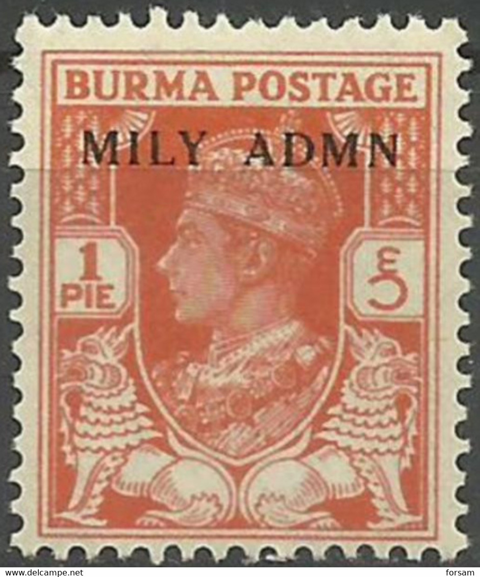BURMA..1945..Michel # 36..MLH. - Birmanie (...-1947)