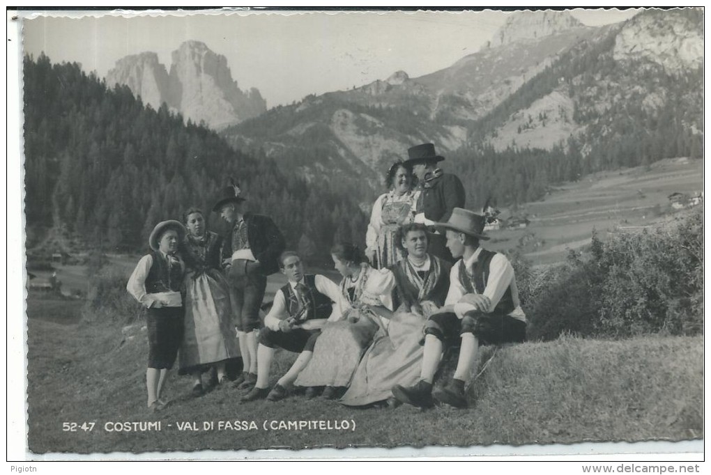 GIL161 - CAMPITELLO - COSTUMI VAL DI FASSA - FORMATO PICCOLO - NON VIAGGIATA - Sonstige & Ohne Zuordnung