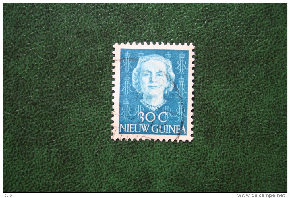 Kon. Juliana En Face 30 Ct NVPH 13 1950-52 Gestempeld Used NIEUW GUINEA NIEDERLANDISCH NEUGUINEA NETHERLANDS NEW GUINEA - Nueva Guinea Holandesa