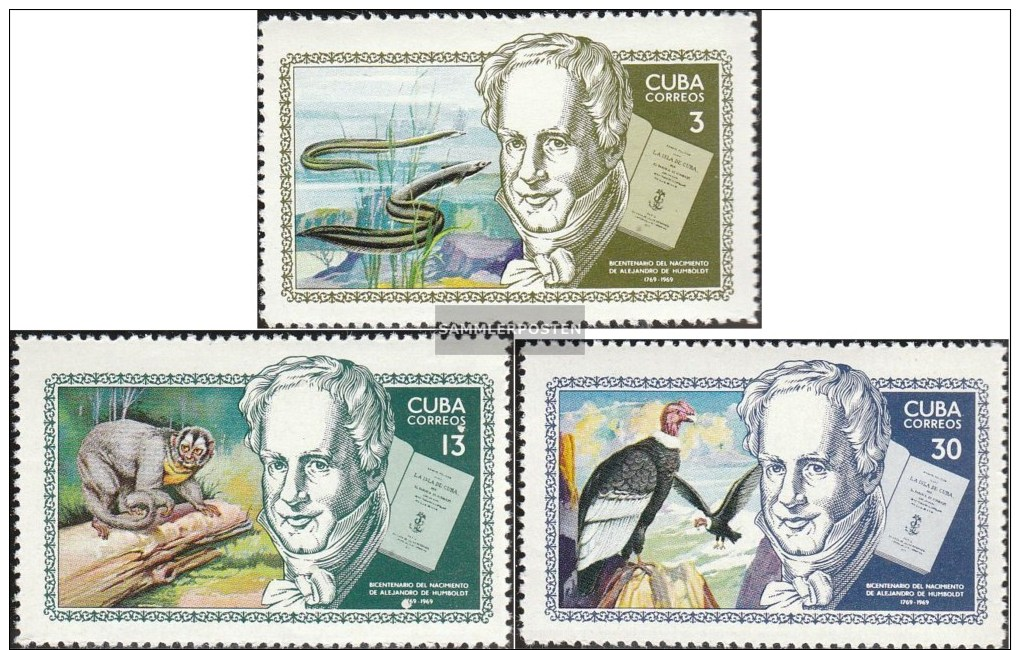 Kuba 1502-1504 (completa Edizione) MNH 1969 Alexander Di Humboldt - Nuevos