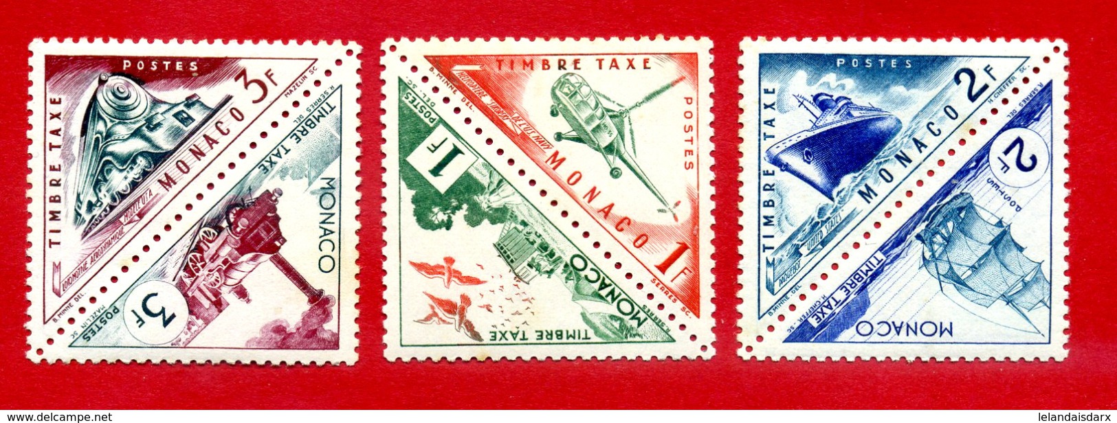 Neuf - Etat : **   Monaco  6 Timbres YT 39A,39B,40,41,42,43 Gomme Legerement Tachée (scan De La Gomme)     P 662 - Unused Stamps