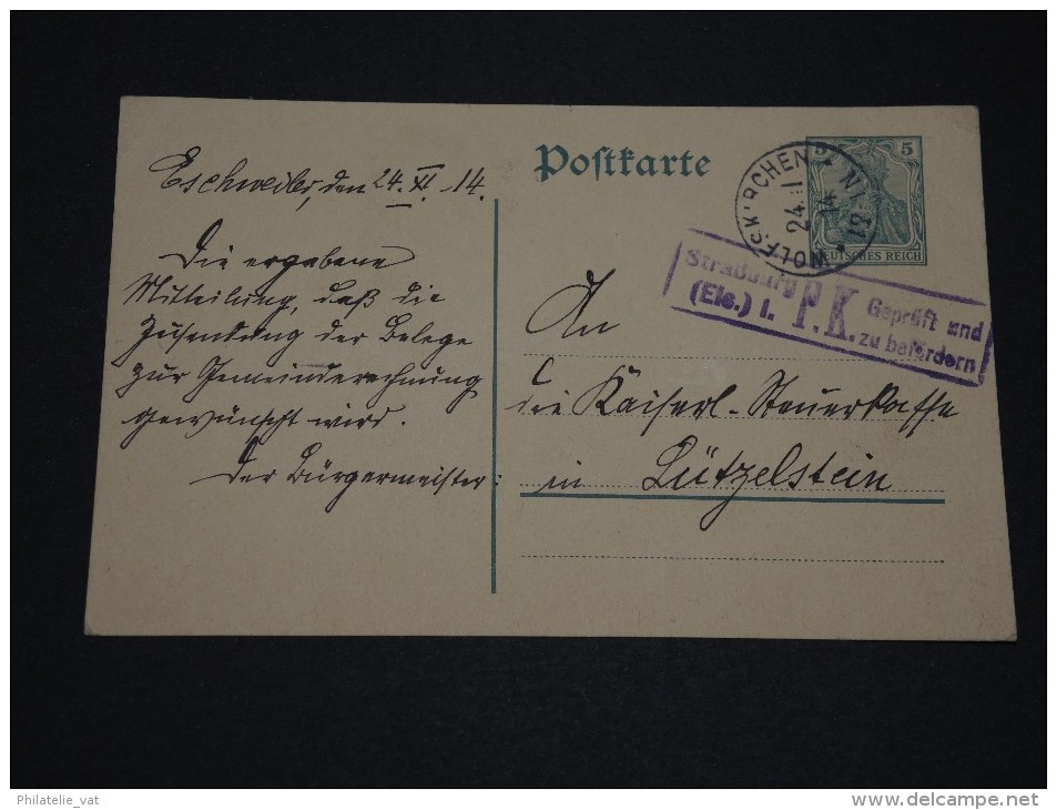 ALLEMAGNE - Entier Avec Censure - A Bien étudier - Détaillons Collection - P20502 - Occupation 1914-18