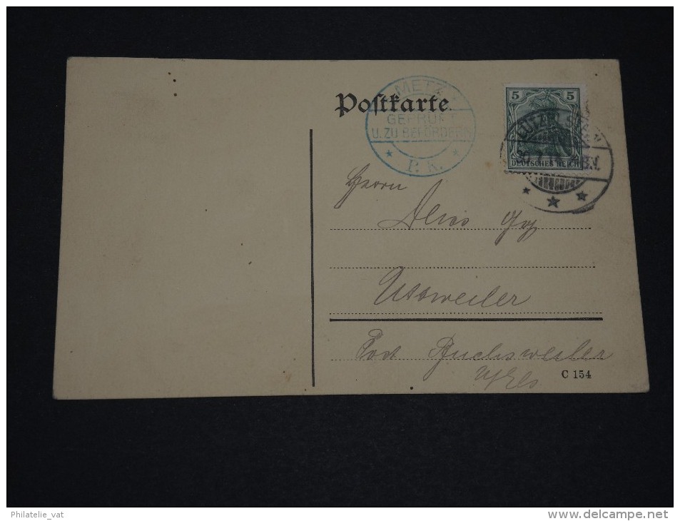 ALLEMAGNE - Entier Avec Censure - A Bien étudier - Détaillons Collection - P20503 - Occupation 1914-18