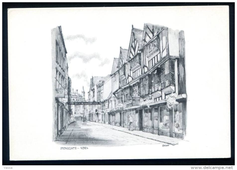 STONEGATE -  Illustrated  By Brian Lewis, Yorkshire. Unposted - Whitby