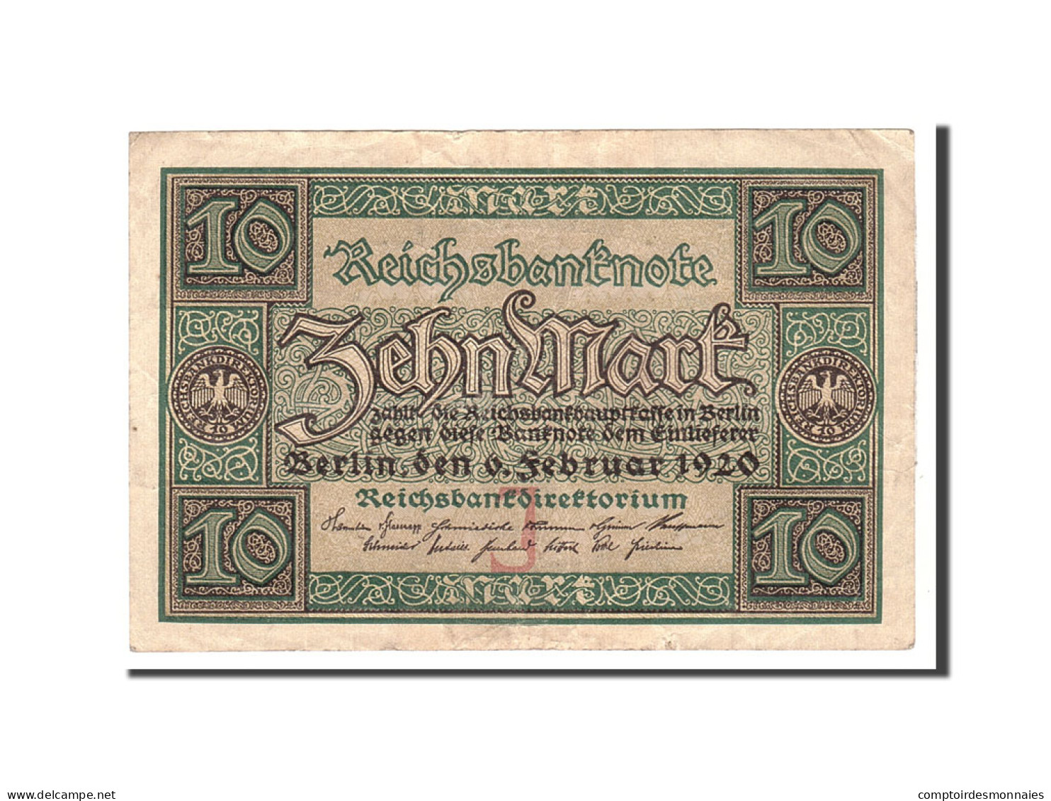 Billet, Allemagne, 10 Mark, 1920, 1920-02-06, KM:67a, TTB - 10 Mark