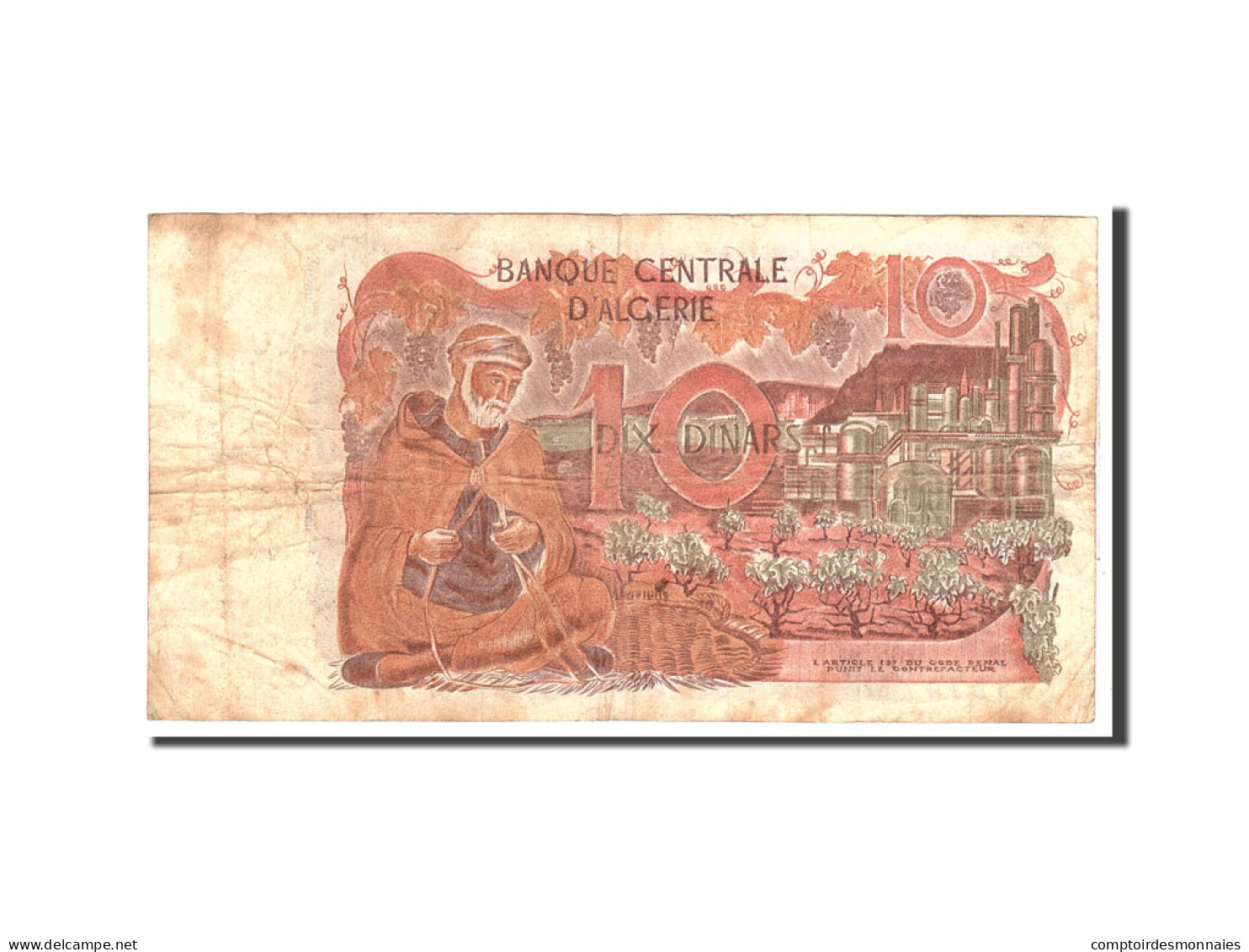 Billet, Algeria, 10 Dinars, 1970, 1970-11-01, KM:127a, TB - Algérie