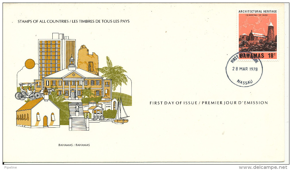 Bahamas FDC 28-3-1978 Architectural Heritage With Cachet - Bahamas (1973-...)