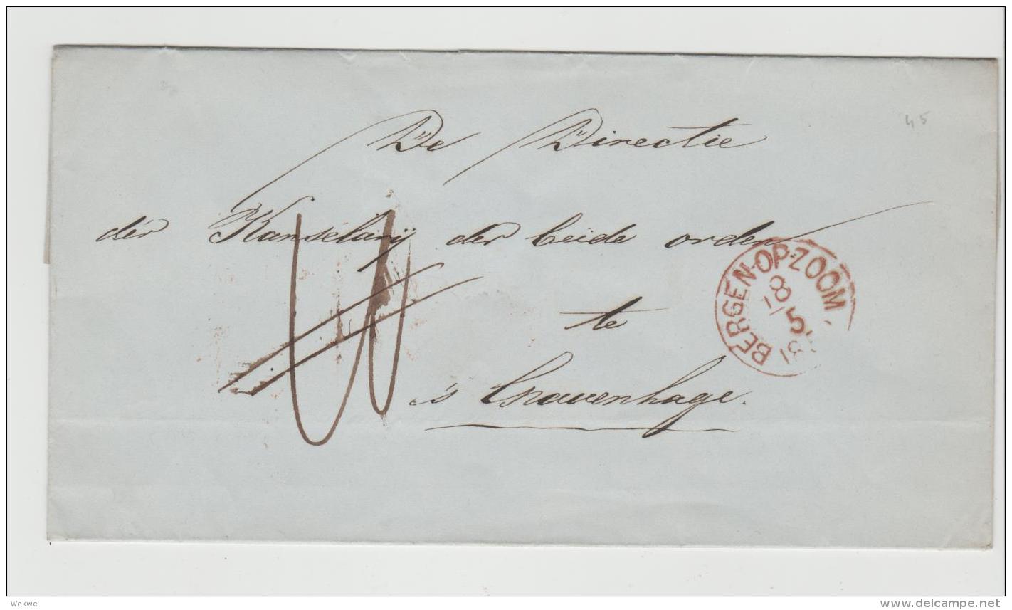 NLC037 / - NIEDERLANDE - Bergen-Zoom 1858 - Briefe U. Dokumente