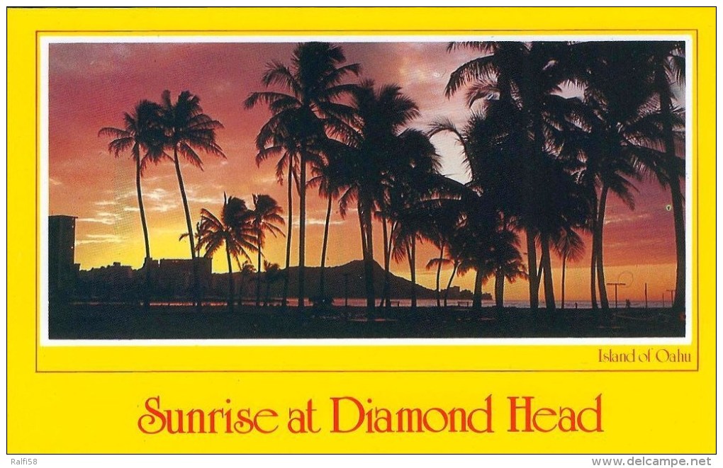 1 AK Hawaii - Island Of Oahu * Diamond Head Das Wahrzeichen Von Honolulu * Sun Rising * - Oahu