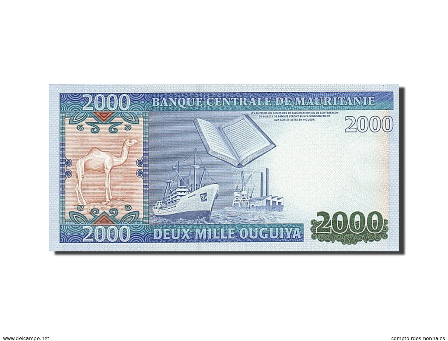 Billet, Mauritanie, 2000 Ouguiya, 2011, 2011-11-28, NEUF - Mauritania