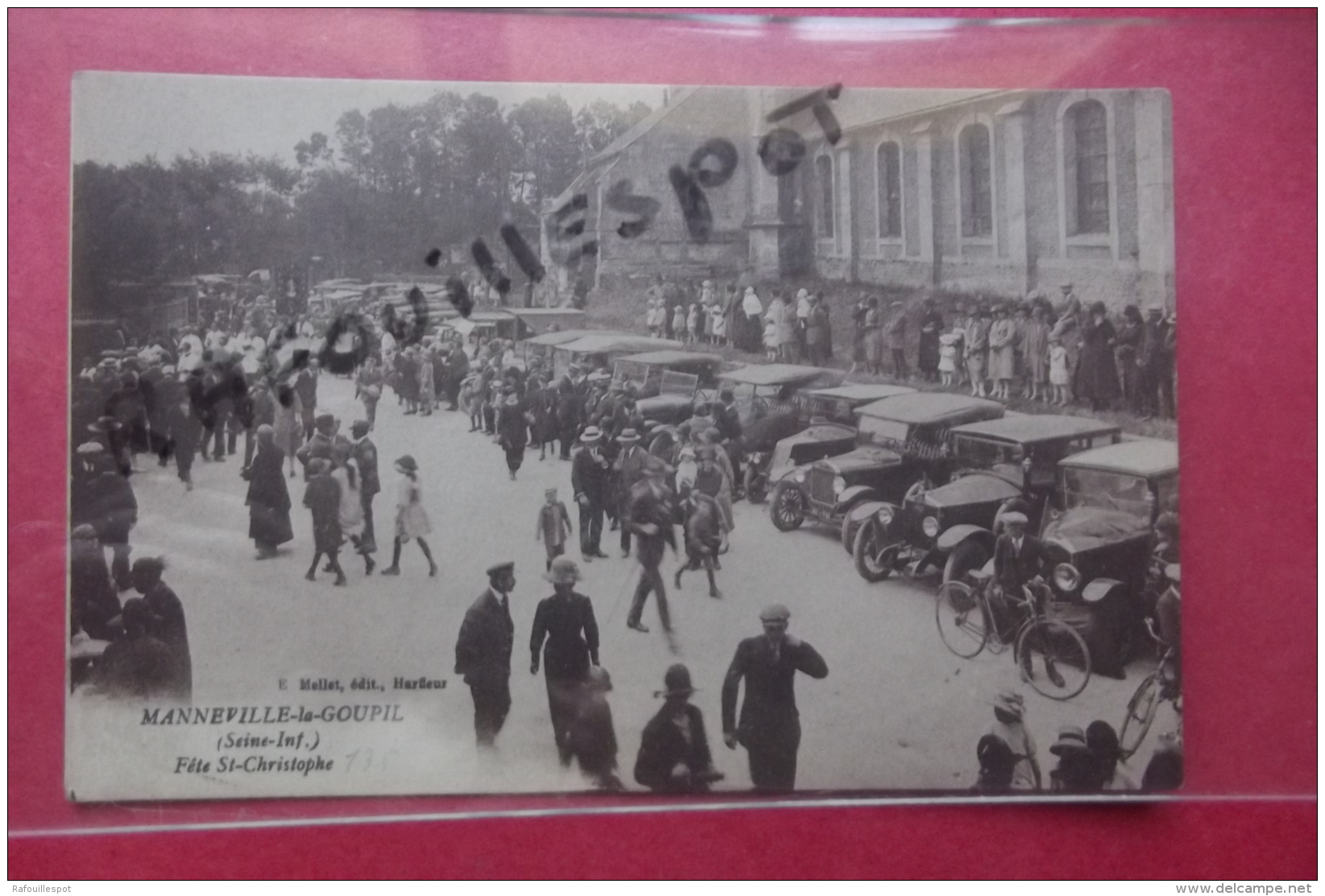 Cp Manneville La Goupil Fete St Christophe Voitures Tres Animé - Autres & Non Classés