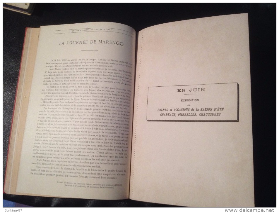 Agenda, Calendrier, almanach, LES GRANDS MAGASINS DU LOUVRE, PARIS ,1898