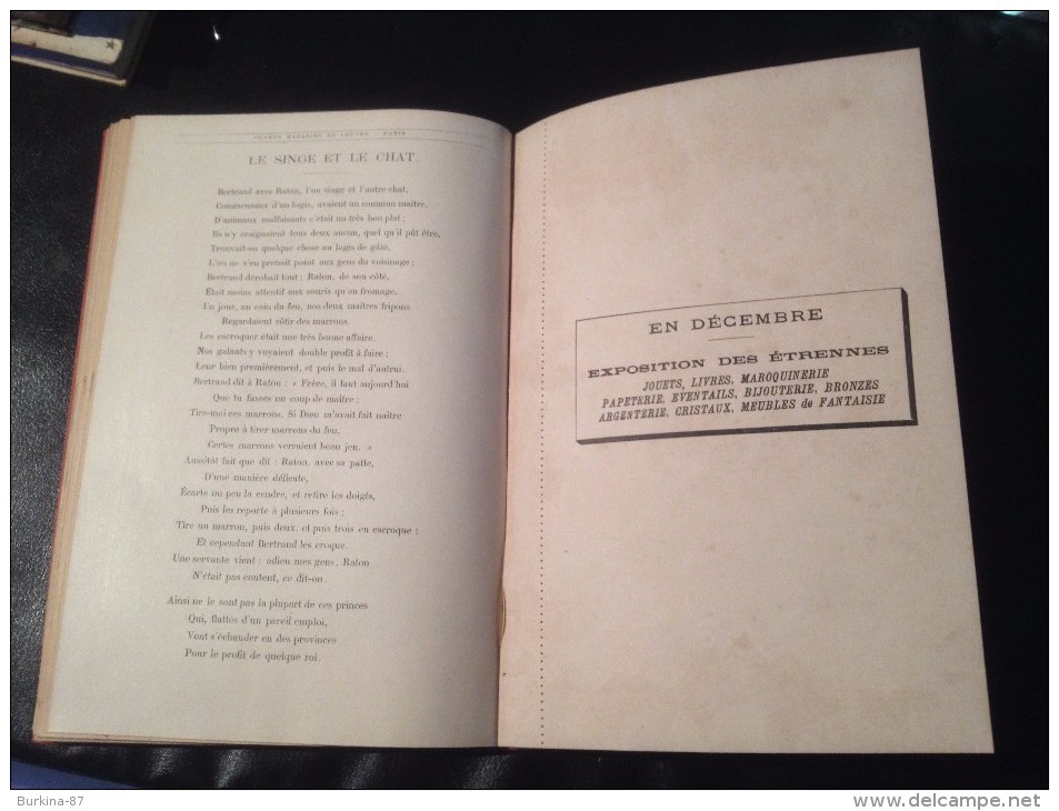 Agenda, Calendrier, almanach, LES GRANDS MAGASINS DU LOUVRE, PARIS ,1898